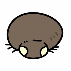 Tick from dog animal character cartoon illustration isolated