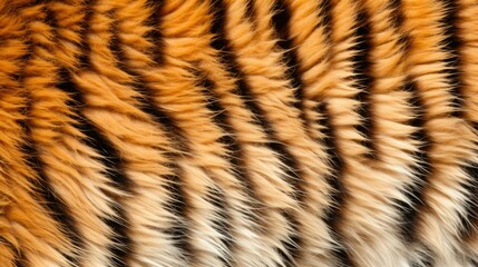 Fototapeta premium close-up of the intricate pattern of a tigers fur, detailed and realistic, generative ai