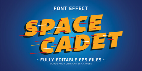 space cadet vector font effect