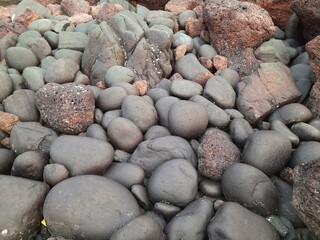 pebbles on the beach. stones on the beach.