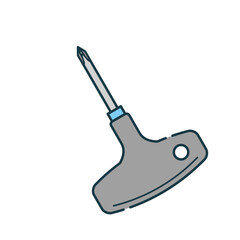 シンプルなイラスト_T型ハンドルドライバー