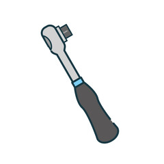 シンプルなイラスト_ラチェットハンドル_横