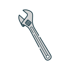 シンプルなイラスト_モンキーレンチ