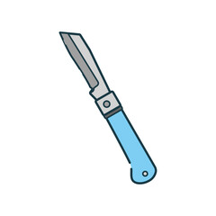 シンプルなイラスト_電工ナイフ