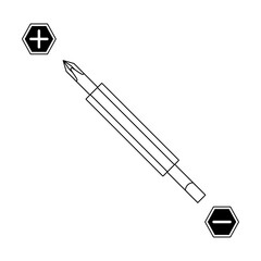 モノクロのイラスト_コンビビット_プラスマイナス小