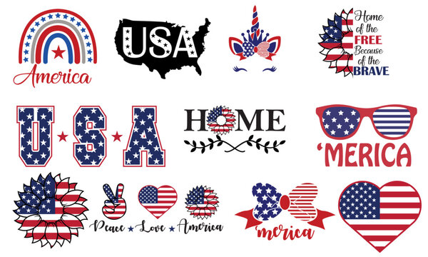 4th of July SVG Bundle America Vector and Clip Art