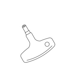 モノクロのイラスト_T型ハンドルソケット