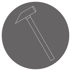 モノクロのイラストマーク_とんかち