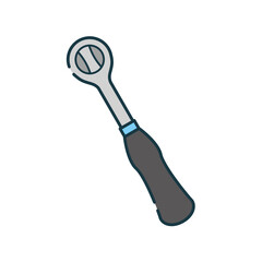 シンプルなイラスト_ラチェットハンドル_正面