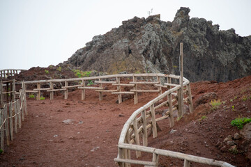Fototapeta na wymiar Hiking Trail to the Top of Vesuvius