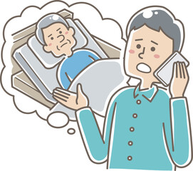 介護相談をする男性
