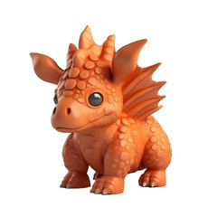 Fototapeta premium Cute lovely small dinosaur 3d rendering.