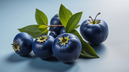 blueberries with leaves