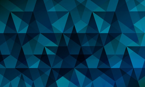 Blue abstract polygonal vector background. Triangular design for your business