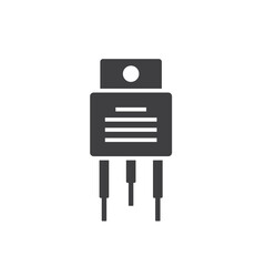 icon of voltage regulator part, vector art.