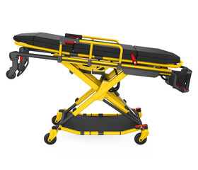 Ambulance Stretcher Trolley Isolated