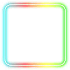 rainbow neon frame cyberpunk style element design