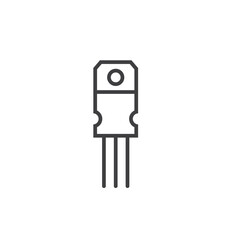 icon of voltage regulator part, vector art.