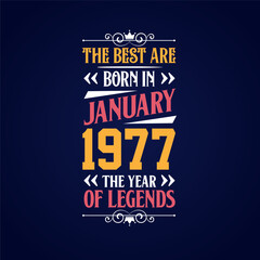 Best are born in January 1977. Born in January 1977 the legend Birthday