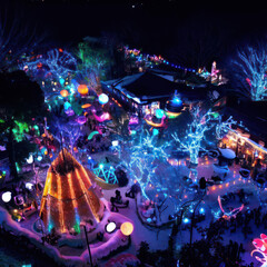 Obraz premium Winter Light Festival created from AI 