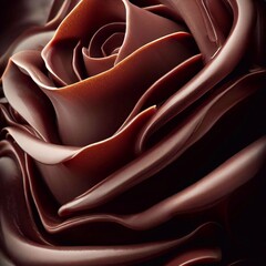 chocolate sculpture of a rose