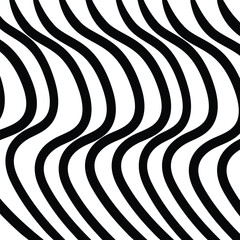 Black and white pattern with lines. Vector illustration.