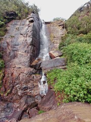 waterfall in the mountains