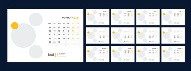 calendar, 2024, wall, calender, template