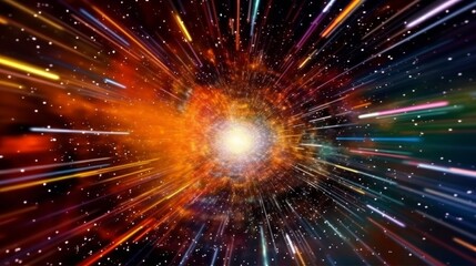 Fototapeta premium Abstract patterns in the sky with many bright stars. Concept of wonder and magic. Generative AI