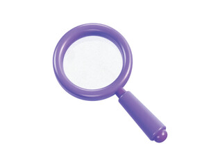 3d Magnifying glass, search analysis concept 3d vector icon