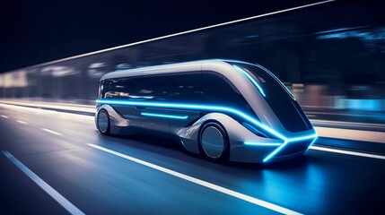 Fototapeta na wymiar Advanced transportation technology - digital logistics, AI, network, truck