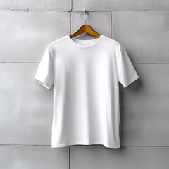 white t-shirt on hangers generative AI