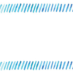 水彩画。水彩タッチの波模様ベクターイラスト。青い絵の具で描いた海の模様。Watercolor painting. Wave pattern vector illustration with watercolor touch. Sea pattern painted with blue paint.