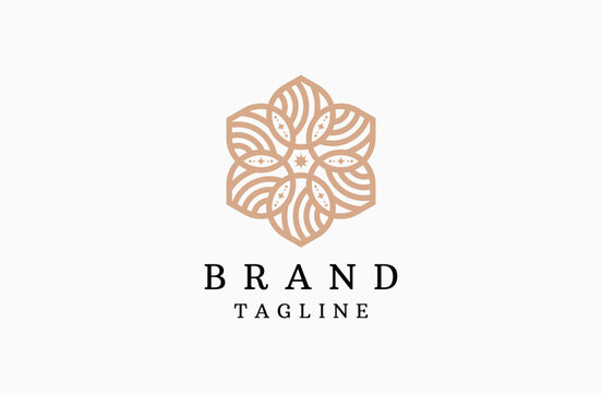 Abstract luxury flower ornament logo