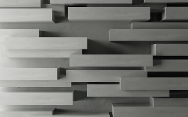 3D rendering of cube concrete abstract background