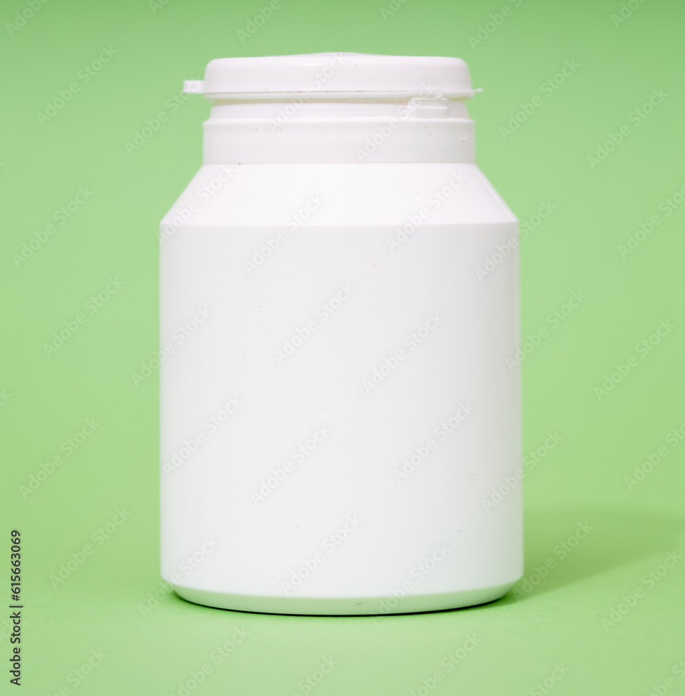 Canvas Prints white plastic jars for medicines