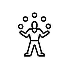 Fototapeta premium Black line icon for practices 