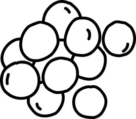 Salmon eggs hand draw