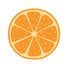 Fototapeta na wymiar Orange Fruit Slice Icon Vector for Squash and Mojito Summer Drink Ingredients Element Illustration