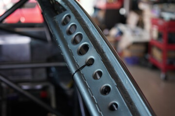 Race car's roll cage design and detail