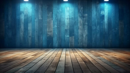 Vintage wooden plank background, wallpaper. Old grunge dark textured wooden background, Design for poster, banner, cover, product showcase background, AI generated.