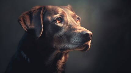 Dog with vintage background. Generative AI