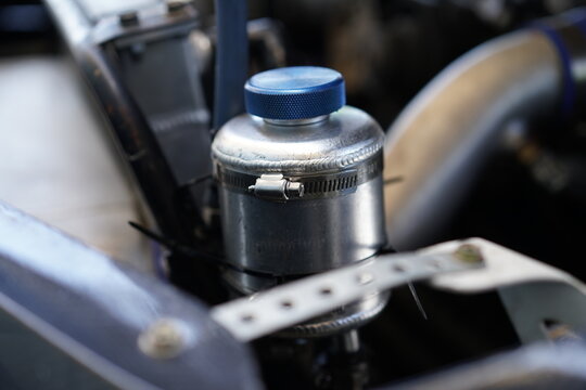 Race car's engine detail and design