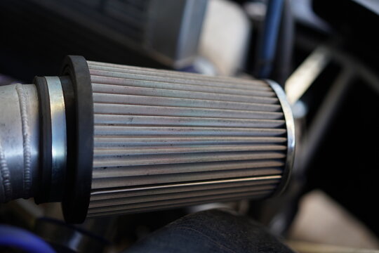 Race car's engine detail and design