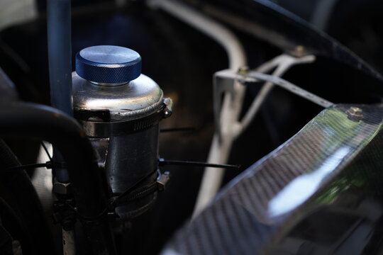 Race car's engine detail and design