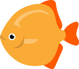 side view of freshwater fish illustration.