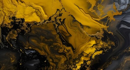Obraz premium Gold and black marble texture