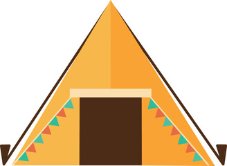 テント　イラスト素材　ベクター　