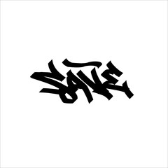 Save Lettering Illustration for tshirt design,Typography,Graffiti, poster, on white background