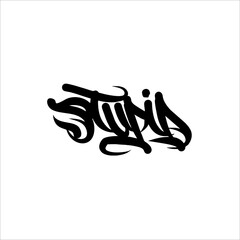 Stupid Lettering Illustration for tshirt design,Typography,Graffiti, poster, on white background